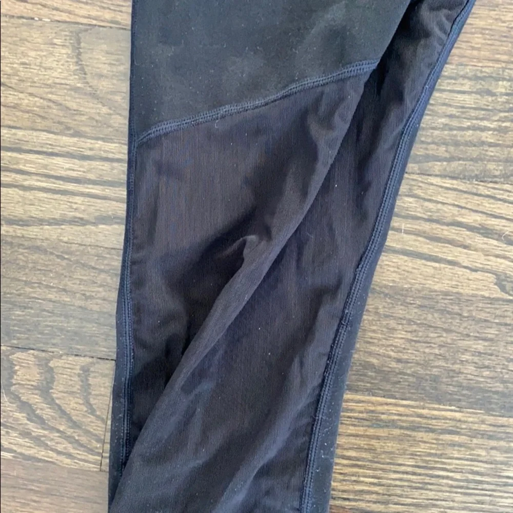 Fabletics Black Mesh Panel Leggings Medium M